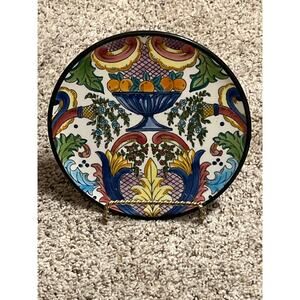 Ceramar Spain Vintage Floral Ceramic Decorative Wall Plate Fruit Oranges
